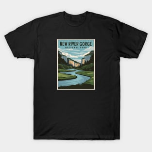 New River Gorge National Park Travel Poster T-Shirt